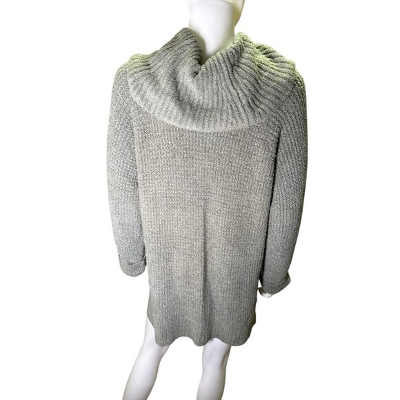Barefoot Dreams Cozy Chic Lite Soft Waffle Cowl Tunic Sweater Green Size XL EUC - Picture 4 of 7